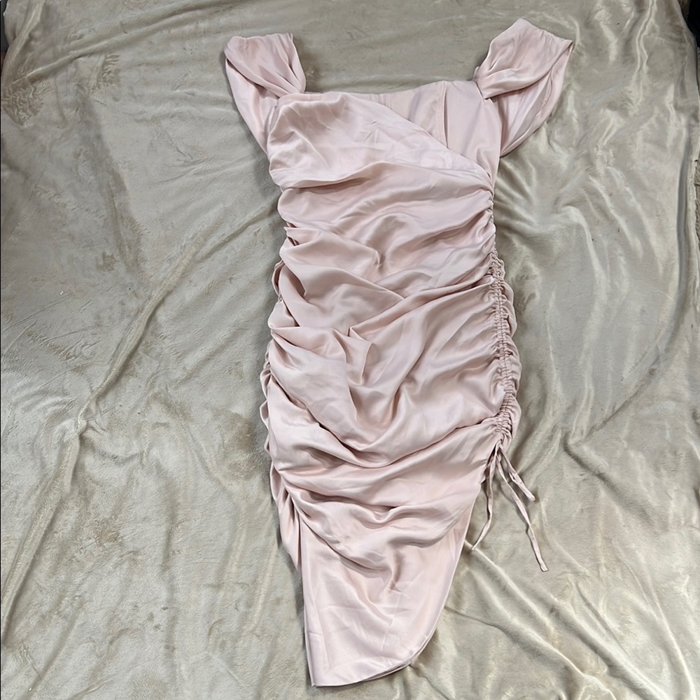 ASOS Elegant Pink Ruched Bodycon Dress - NWT Size 8
